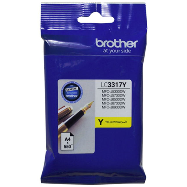 





Brother LC3317Y Yellow Ink Cartridge

Features:
<div>Compatible With: MFCJ5330DW, MFCJ5730DW, MFCJ6530DW, MFCJ6730DW, MFCJ6930DW, Yield ~550 Pages (at 5% Coverage)</div>
