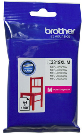 





Brother LC3319XLM Magenta High Yield  Ink Cartridge

Features:
<div>Compatible With: MFCJ5330DW, MFCJ5730DW, MFCJ5930DW, MFCJ6530DW, MFCJ6930DW Yield ~1,500 Pages</div>