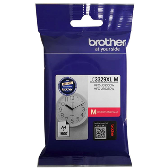 





Brother LC3329XLM Magenta High Yield Ink Cartridge

Features:
<div>Compatible With: MFCJ6935DW, Yield ~1,500 Pages (at 5% coverage)</div>
