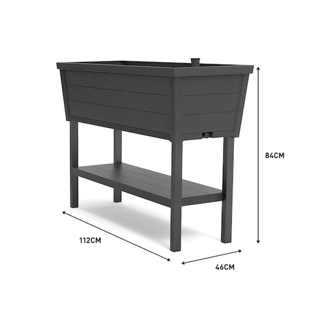 keter alfresco raised planter bed 105 l charcoal