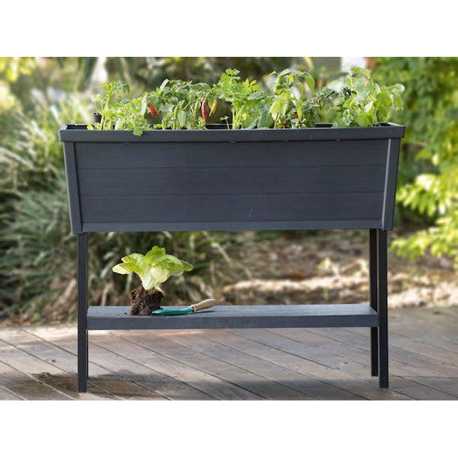 keter alfresco raised planter bed 105 l charcoal