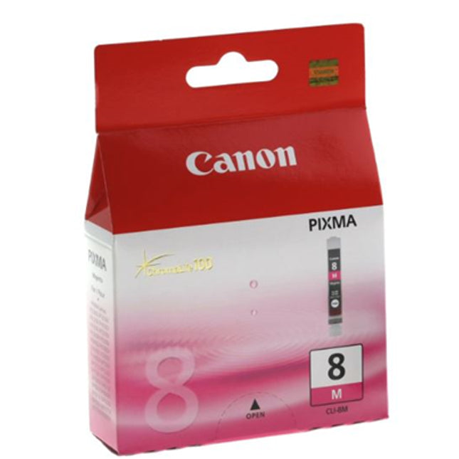 





Canon CLI8M Magenta Ink Cartridge

Features:
<div>Compatible with PIXMA iP4200, iP4300, iP4500, iP5200, iP5200R, iP5300, MP500, MP530, MP600, MP600R, MP610, MP800, MP800R, MP810, MP830,  MX850,  iP6210D, iP6220D, iP6320D, iP6600D, iP6700D, iX4000, iX5000, iP3300, iP3500, MP510, MP520, MX700, mini260, IP100 MP960, MP970 Pro9000, Pro9000MKII, Yield ~490 Pages</div>
