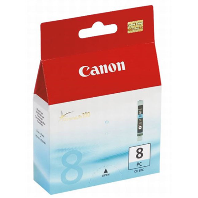 





Canon CLI8PC Photo Cyan Ink Cartridge

Features:
<div>Compatible With: iP6600D, iP6700D, Pro9000, Pro 9000 Mark II, MP960, MP970, Yield ~238 6x4 Photos</div>