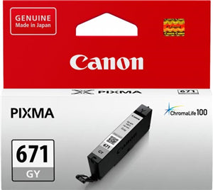 





Canon CLI671GY Grey Ink Cartridge

Features:
<div>Compatible With: MG7760, MG7765, MG7766, TS5060, TS6060, TS8060, TS9060 Tank Capacity - 6.5ml</div>