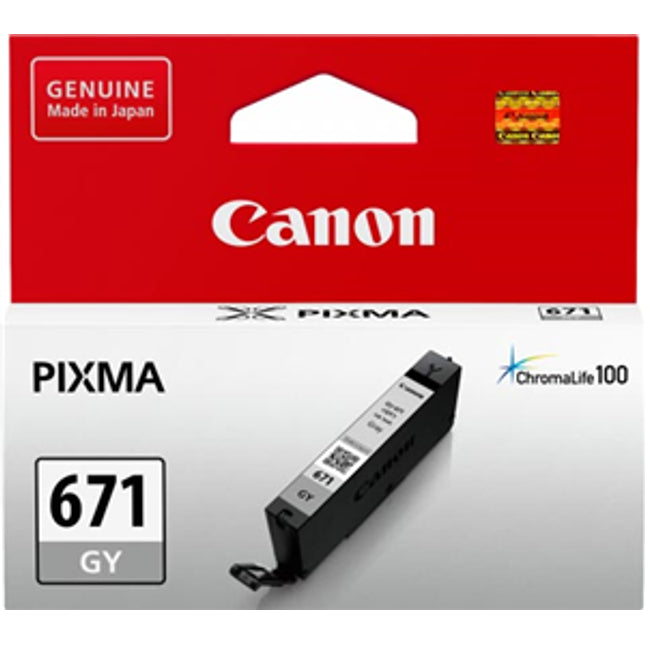 





Canon CLI671GY Grey Ink Cartridge

Features:
<div>Compatible With: MG7760, MG7765, MG7766, TS5060, TS6060, TS8060, TS9060 Tank Capacity - 6.5ml</div>