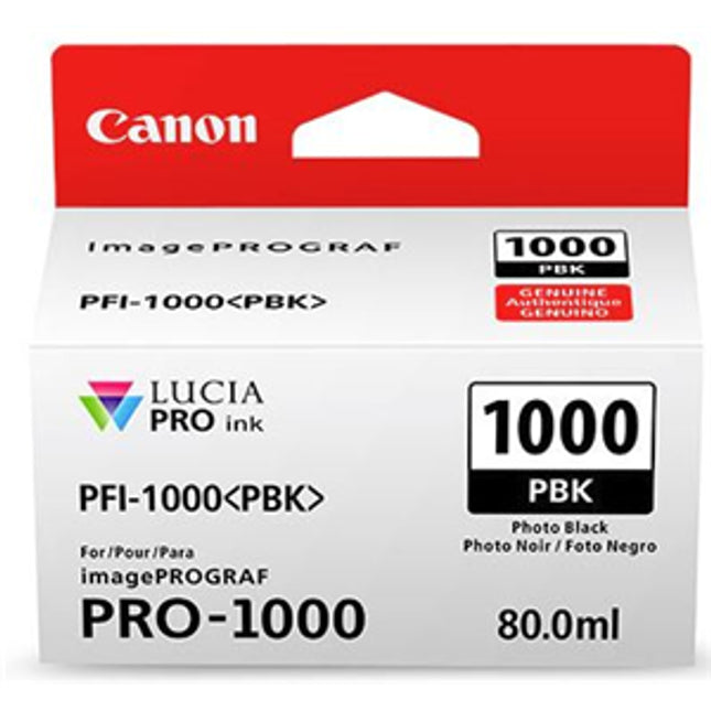





Canon PFI-1000PBK Pigment Black Ink Tank

Features:
<div>Compatible with: ImageGRAF Pro-1000, Cartridge Size - 80ml PFI1000</div>