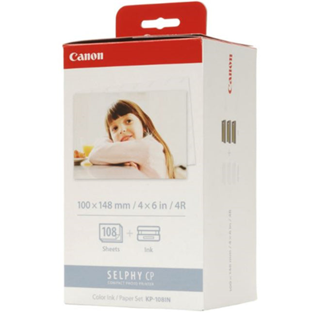 





Canon KP-108IN Selphy 6x4 Photo Paper & Ink Kit - 108 Sheets

Features:
<div>The perfect way to create personalised postcards. This pack includes postcard size photos for 108 sheets and colour ink cassette for 108 printouts.

Compatible with old and new SELPHY printers: CP800/CP810/CP900/CP1000/CP1200/CP1300.</div>