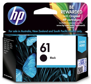 





HP 61 Black Ink Cartridge

Features:
<div>Compatible With: Deskjet 1000, 1050A, 1055, 1056, 1510, 1512, 1513,2050, 2050A, 2512, 2514, 2540, 2542, 2544, 3050, 3050A, 3052A, 3054, 3055A, 3510, 3511, 3512, ENVY 4500, 4501, 4502, 4503, 4504, 4505, 4507, 4508, 5530, 5531, 5532, 5534, 5535, 5539, Officejet 2620, 2621, 2622, 4630, Yield ~190 Pages</div>