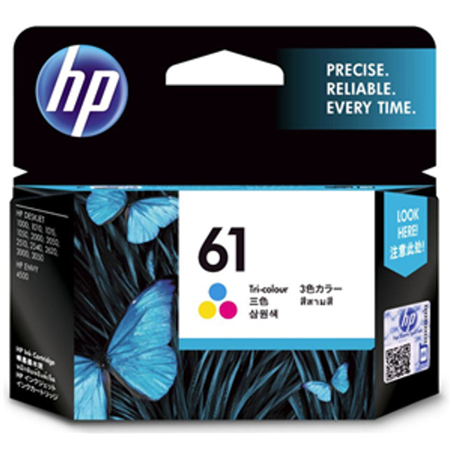 





HP 61 Tri-Colour Ink Cartridge

Features:
<div>Compatible With: Deskjet 1000, 1050A, 1055, 1056, 1510, 1512, 1513,2050, 2050A, 2512, 2514, 2540, 2542, 2544, 3050, 3050A, 3052A, 3054, 3055A, 3510, 3511, 3512, ENVY 4500, 4501, 4502, 4503, 4504, 4505, 4507, 4508, 5530, 5531, 5532, 5534, 5535, 5539, Officejet 2620, 2621, 2622, 4630, Yield ~165 Pages</div>