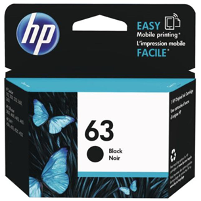 





HP 63 Black Original Ink Cartridge

Features:
<div>Compatible with: Deskjet 1112, 2130, 2131, 2132, 3630, 3632, ENVY 4520, 4522, OfficeJet 3830, 4650, 5220, Yield ~190 Pages</div>