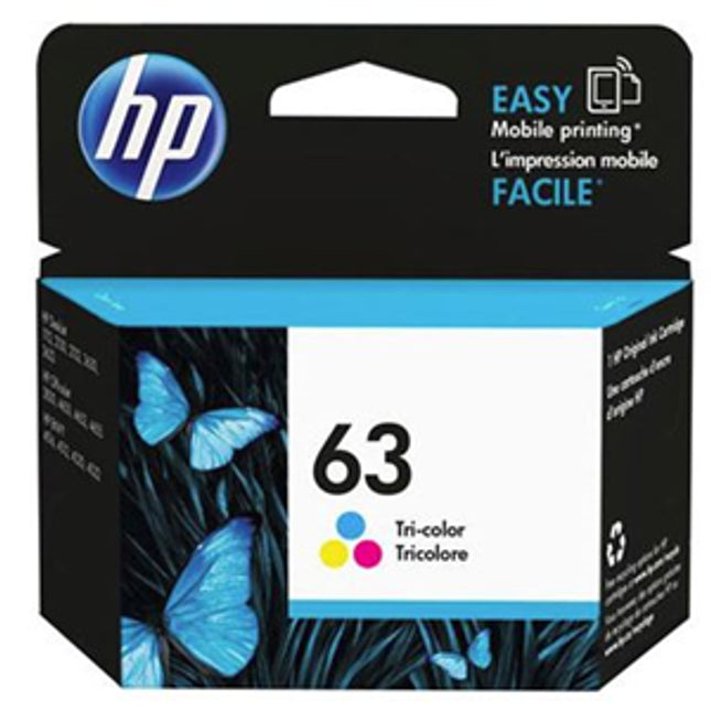 





HP 63 Tri-Colour Ink Cartridge

Features:
<div>Compatible with: Deskjet 1112, 2130, 2131, 2132, 3630, 3632, ENVY 4520, 4522, OfficeJet 3830, 4650, 5220, Yield ~165 Pages</div>
