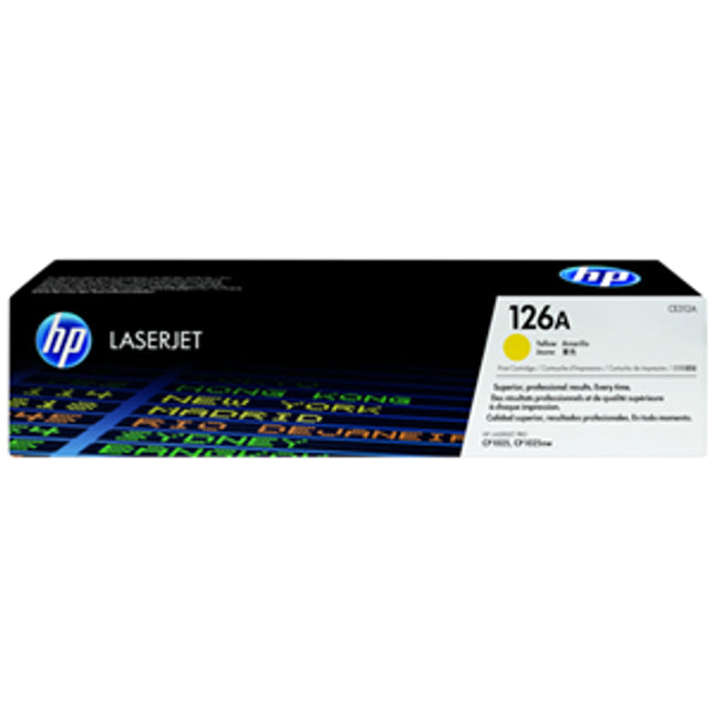 





HP 126A Yellow Toner Damaged Box

Features:
<div>Compatible With: LaserJet Pro CP1025, CP1025nw

Yield ~1,000 Pages (at 5% Coverage)

Damaged Box</div>