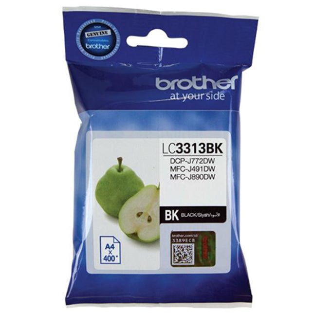 





Brother LC3313BK Black Ink Cartridge High Yield

Features:
<div>Compatible With: MFCJ491DW

Yield ~400 Pages (at 5% Coverage)</div>