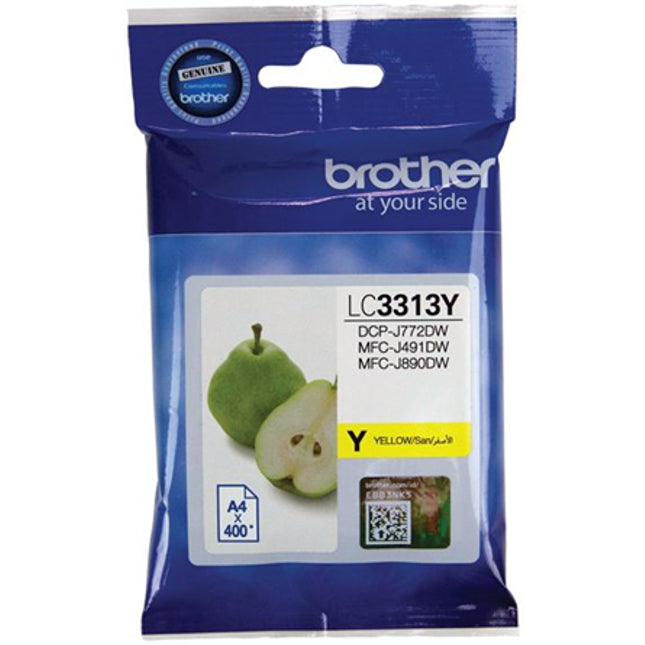 





Brother LC3313y Yellow Ink Cartridge High Yield

Features:
<div>Compatible With: MFCJ491DW

Yield ~400 Pages (at 5% Coverage)</div>