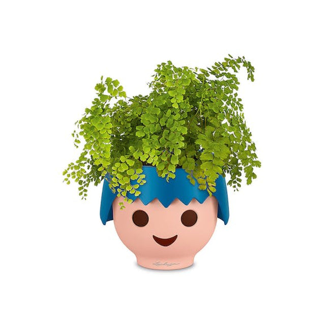 lechuza ojo table planter ocean blue