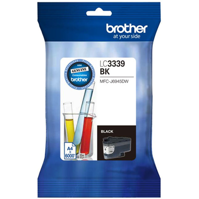 





Brother LC3339XLBK Black Ink Cartridge

Features:
<div>Compatible With: MFCJ5945DW and MFCJ6945DW., Yield ~6,000 Pages (at 5% coverage)</div>
