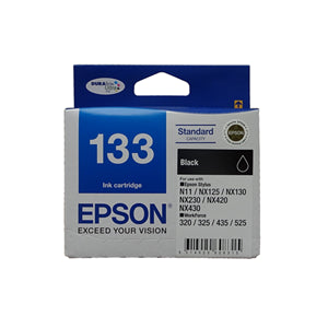 





Epson 133 Black Ink Cartridge

Features:
<div>Compatible With: WorkForce 320, Stylus NX420, Stylus NX125, Stylus N11, WorkForce 325, Stylus NX430, Stylus NX230, WorkForce 435, Stylus NX130</div>