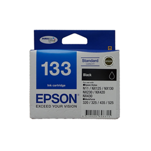 





Epson 133 Black Ink Cartridge

Features:
<div>Compatible With: WorkForce 320, Stylus NX420, Stylus NX125, Stylus N11, WorkForce 325, Stylus NX430, Stylus NX230, WorkForce 435, Stylus NX130</div>