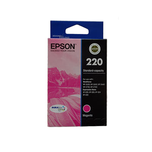 





Epson 220 Magenta Ink Cartridge

Features:
<div>Compatible With: WorkForce WF-2650, Expression Home XP-420, Expression Home XP-320, Expression Home XP-324, Expression Home XP-220, WorkForce WF-2660, WorkForce WF-2630, WorkForce WF-2750, WorkForce WF-2760</div>