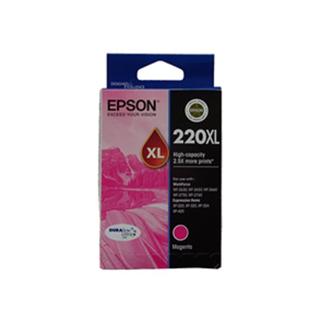





Epson 220XL Magenta High Yield Ink Cartridge

Features:
<div>Compatible With: WorkForce WF-2650, Expression Home XP-420, Expression Home XP-320, Expression Home XP-324, Expression Home XP-220, WorkForce WF-2660, WorkForce WF-2630, WorkForce WF-2750, WorkForce WF-2760</div>