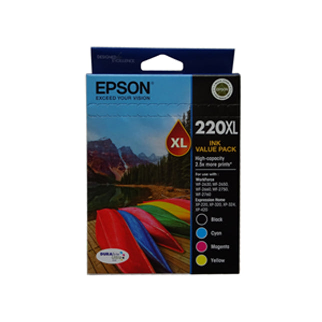 





Epson 220XL 4 Ink High Yield Ink Cartridge Value Pack

Features:
<div>Compatible With: WorkForce WF-2650, Expression Home XP-420, Expression Home XP-320, Expression Home XP-324, Expression Home XP-220, WorkForce WF-2660, WorkForce WF-2630, WorkForce WF-2750, WorkForce WF-2760</div>