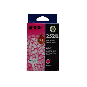 





Epson 252XL Magenta High Yield Ink Cartridge

Features:
<div>Compatible With: WorkForce WF-7620, WorkForce WF-7610, WorkForce WF-3640, WorkForce WF-3620, WorkForce WF-7710, WorkForce WF-7720</div>