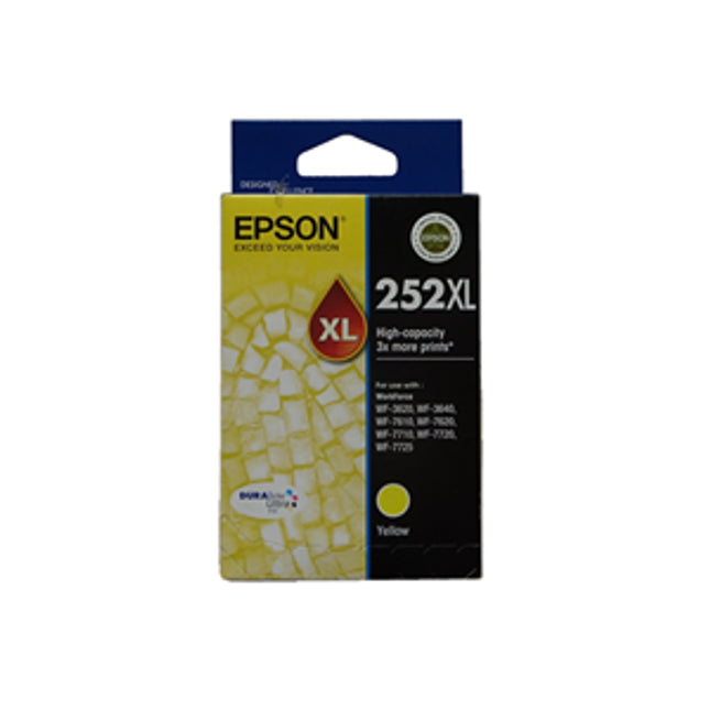 





Epson 252XL Yellow High Yield Ink Cartridge

Features:
<div>Compatible With: WorkForce WF-7620, WorkForce WF-7610, WorkForce WF-3640, WorkForce WF-3620, WorkForce WF-7710, WorkForce WF-7720</div>