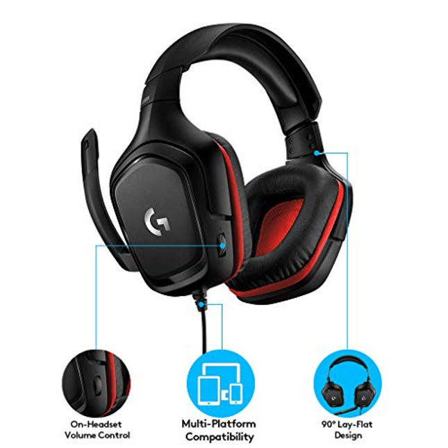 Logitech G332 Stereo Gaming Headset Black