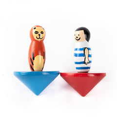 colourful spinning tops