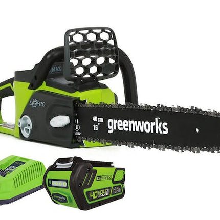 green works chainsaw g max 40 v brushless 16 4 0 ah kit