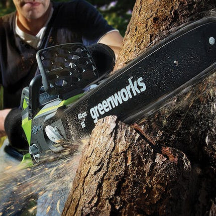 green works chainsaw g max 40 v brushless 16 4 0 ah kit
