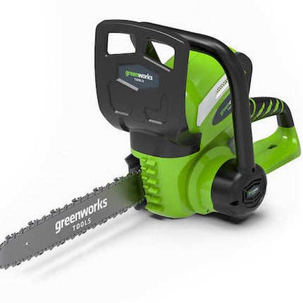 green works chainsaw g max 40 v li ion 12 2 0 ah kit