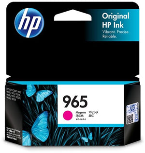 





HP 965 Magenta Ink Cartridge

Features:
<div>Yield ~700 pages.

Compatible with OfficeJet Pro 9010, All in One 9016, 9018, 9019, 9012, 9020, 9026, 9028</div>