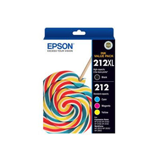 





Epson 212XL BK + 212 C/M/Y 4 Ink Cartridge Value Pack

Features:
<div>Compatible With: WorkForce WF-2830 and WF-2850

Yield ~500 pages XL BK, ~130 pages standard C/M/Y</div>