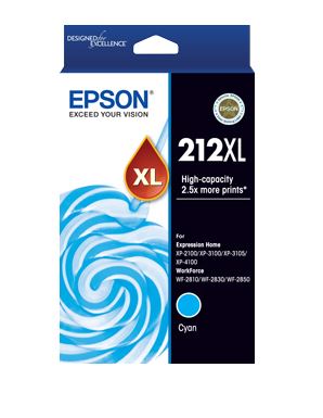 





Epson 212XL Cyan High Yield Ink Cartridge

Features:
<div>Compatible With: WorkForce WF-2830 and WF-2850

Yield ~350 pages</div>