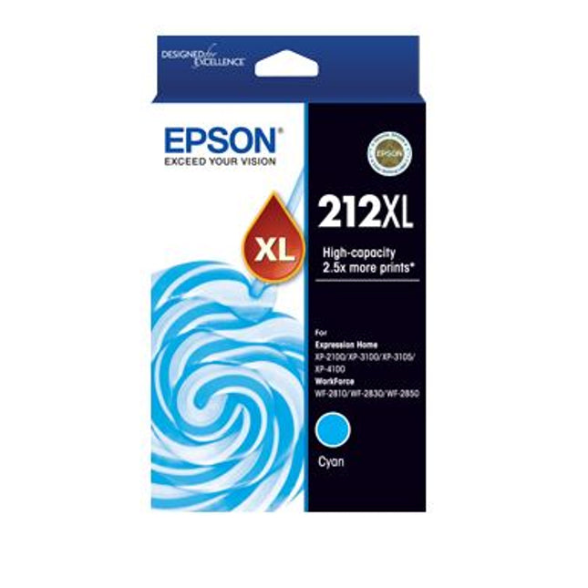 





Epson 212XL Cyan High Yield Ink Cartridge

Features:
<div>Compatible With: WorkForce WF-2830 and WF-2850

Yield ~350 pages</div>
