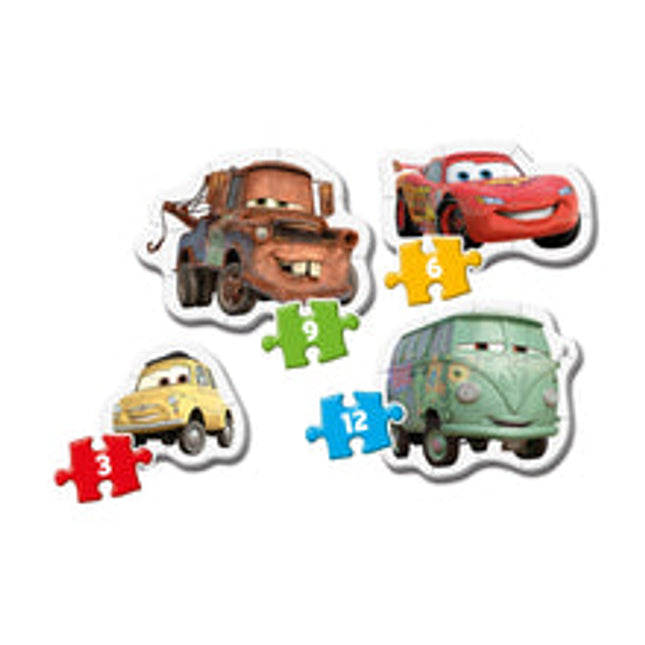 super colour my first puzzles disney cars 3 6 9 12 pcs