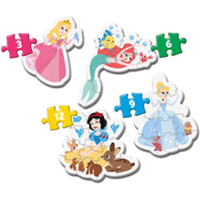 super colour my first puzzle disney princess 3 6 9 12 pcs