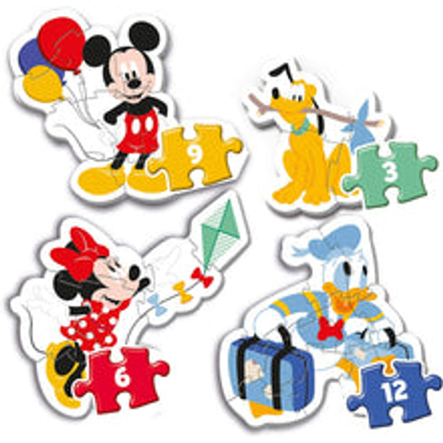 super colour my first puzzle disney mickey mouse 3 6 9 12 pcs
