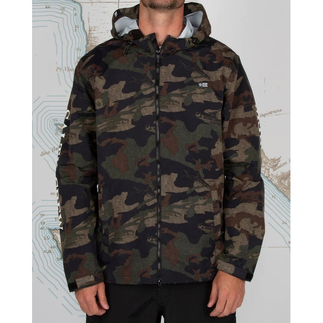 salty crew pinnacle jacket camo size m