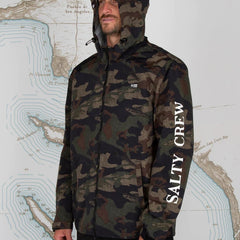 salty crew pinnacle jacket camo size m