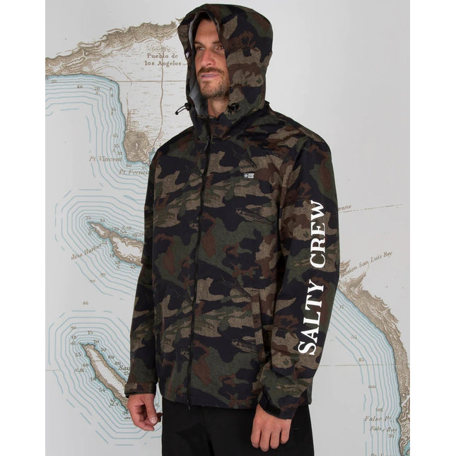 salty crew pinnacle jacket camo size m