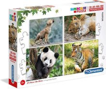 super colour progressive 20 60 100 180 wildlife puzzle set 4 puzzles