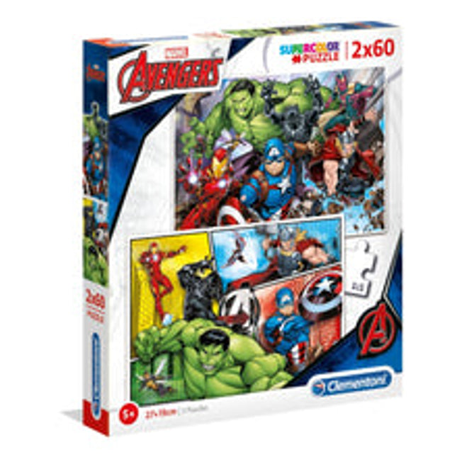 super colour 2 x 60 pc avengers marvel