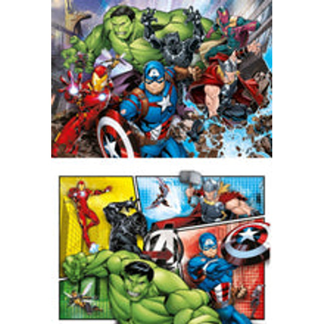 super colour 2 x 60 pc avengers marvel