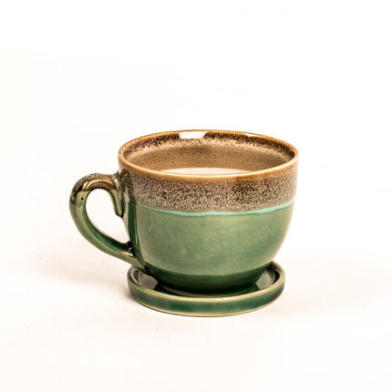 green cup planter