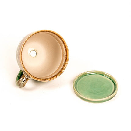 green cup planter