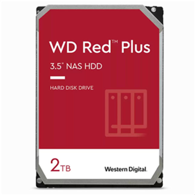 WD Red Plus 2TB SATA 3.5" Intellipower 128MB 5400RPM NAS HDD 3Yr Wty