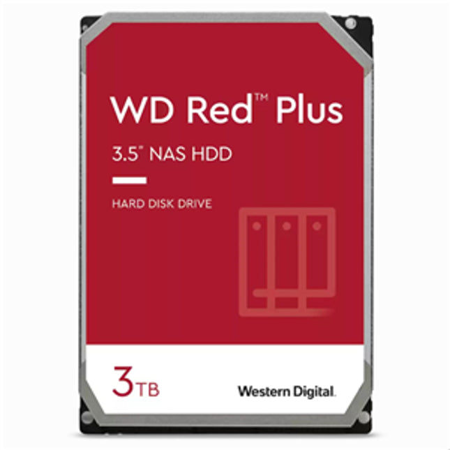 WD Red Plus 3TB SATA 3.5" Intellipower 128MB NAS HDD 3Yr Wty