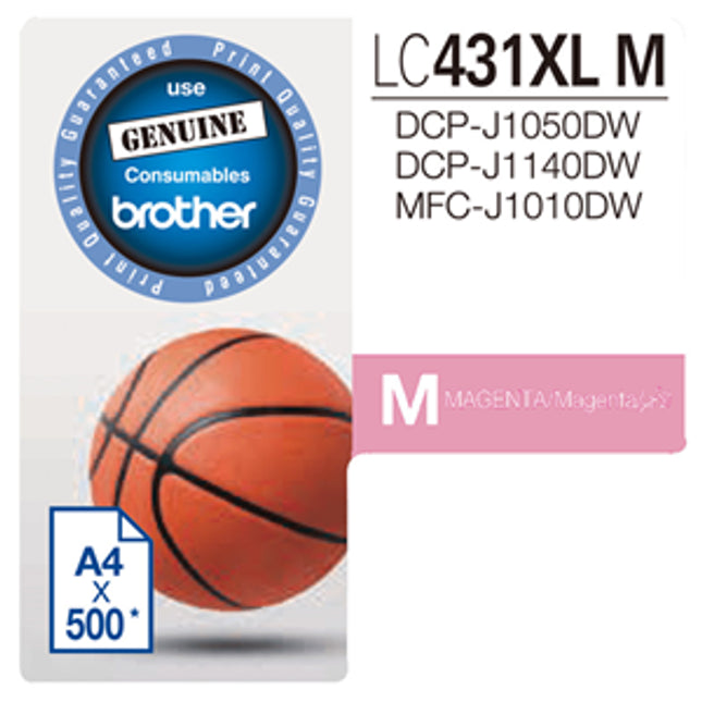 





Brother LC431XLM Magenta High Yield Ink Cartridge

Features:
<div>Compatible With: MFC-J1010DW, DCP-J1050DW, DCP-J1140DW ~ 500 Pages</div>